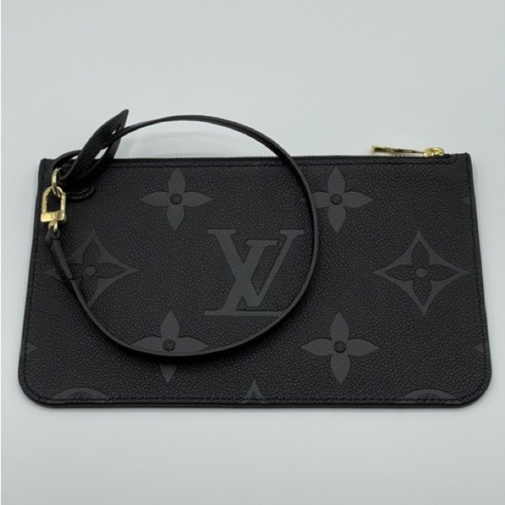 Neverfull Pochette Clutch Pouch Black Blue Noir
